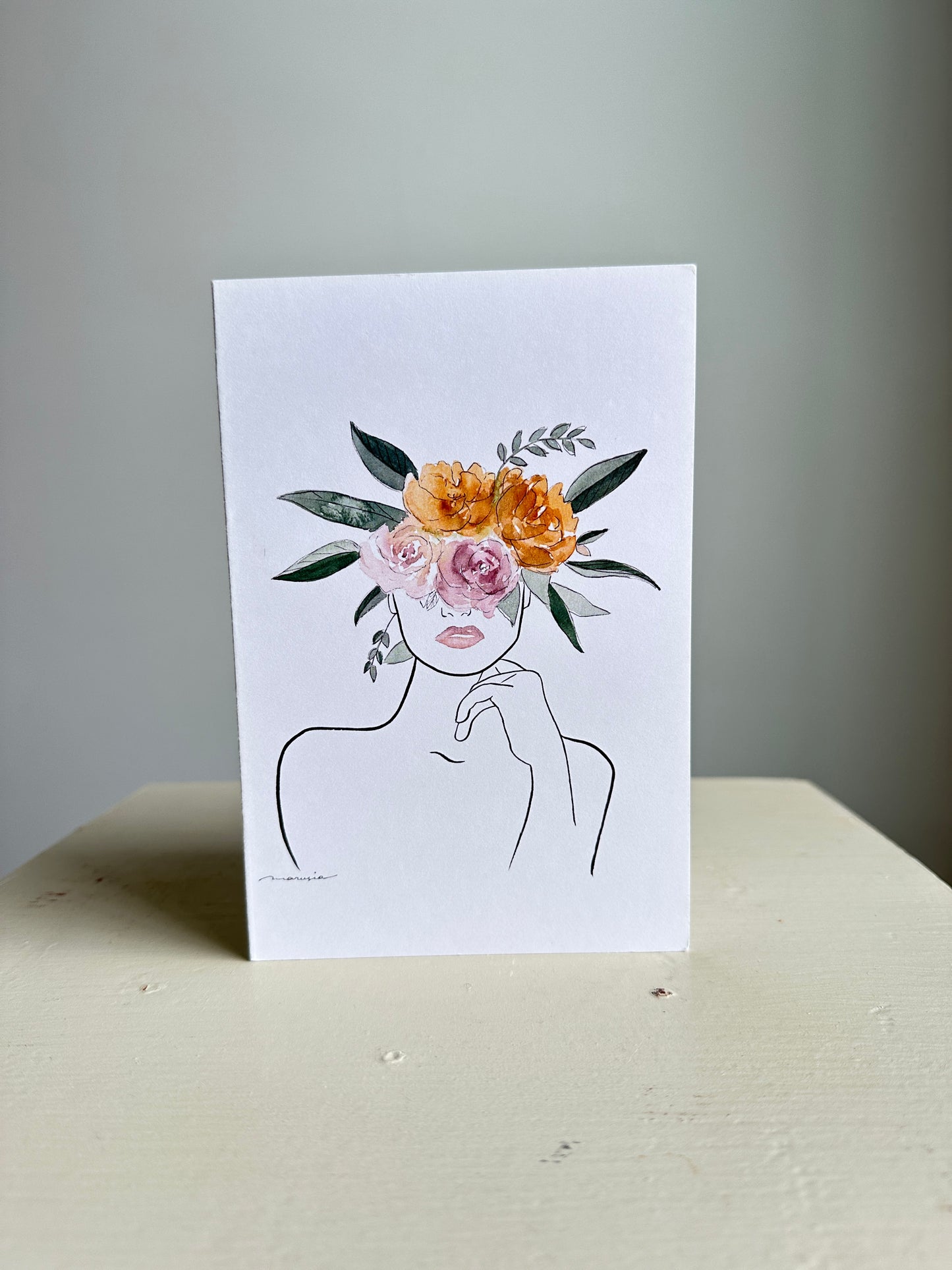 Flower Crown Greeting Card