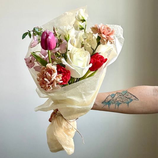 Petite Hand-Tied Wrapped Bouquet