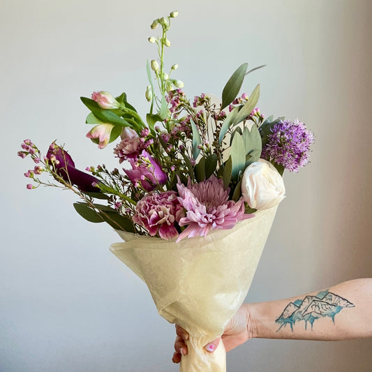 Petite Hand-Tied Wrapped Bouquet